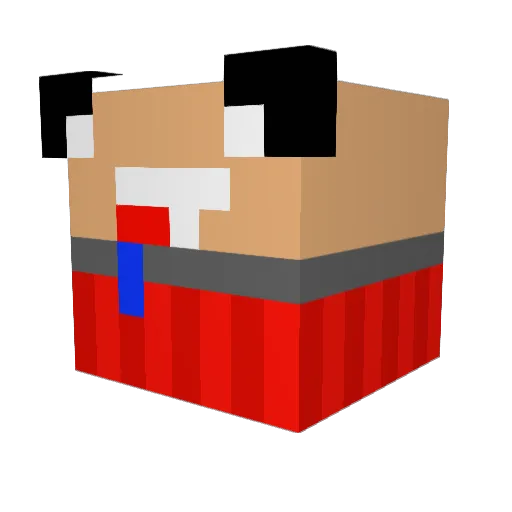 mineboyniki Minecraft avatar head, 3D render