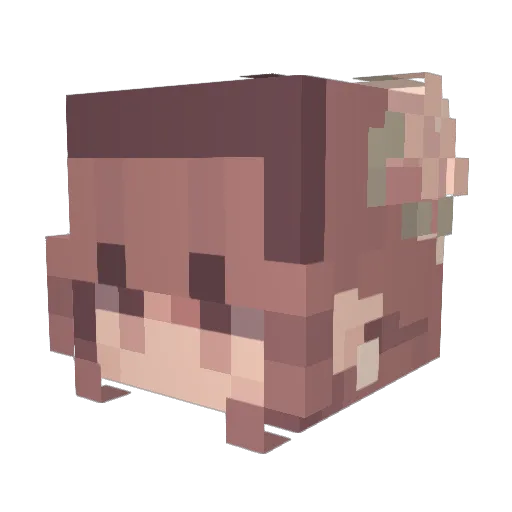 minecait Minecraft avatar head, 3D render