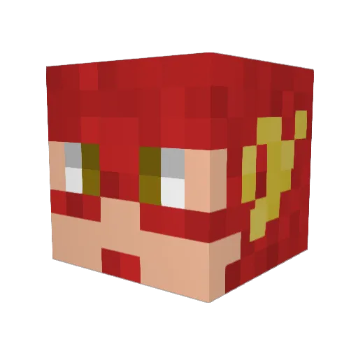 minecfg Minecraft avatar head, 3D render