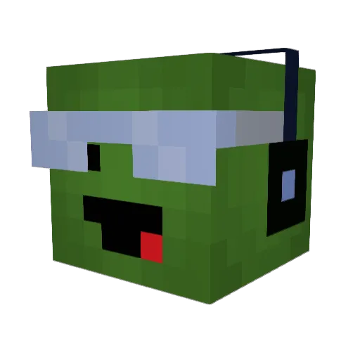 minecrabman Minecraft avatar head, 3D render