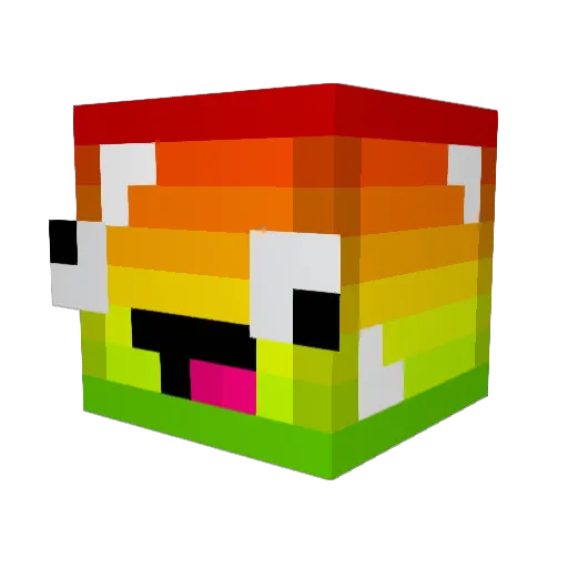 minecrad Minecraft avatar head, 3D render
