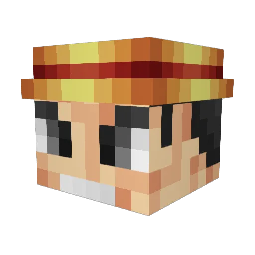 minecrafer28 Minecraft avatar head, 3D render
