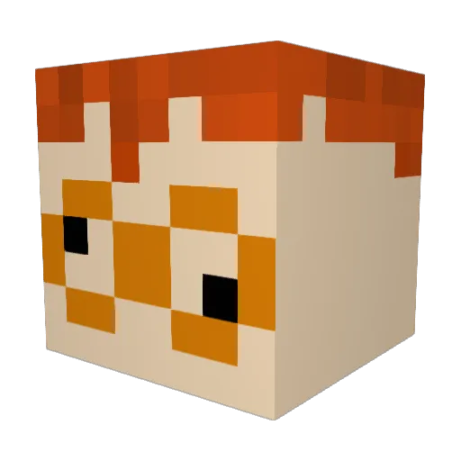 minecraft1TWO3 Minecraft avatar head, 3D render