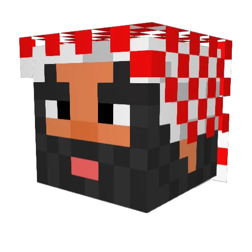 minecraft25552 Minecraft avatar head, 3D render