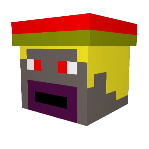 minecraft9585 Minecraft avatar head, 3D render
