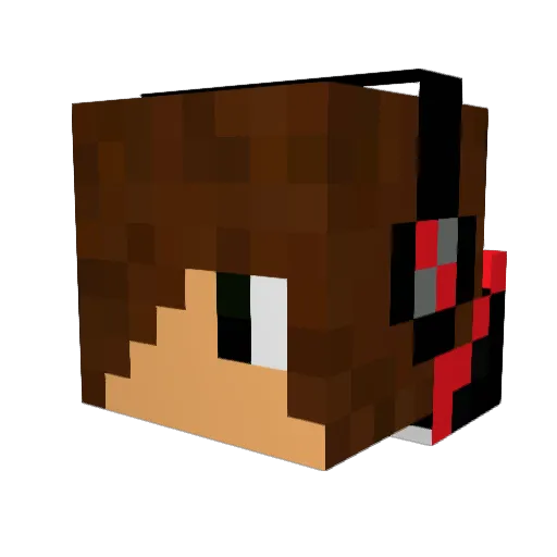 minecraft_26 Minecraft avatar head, 3D render