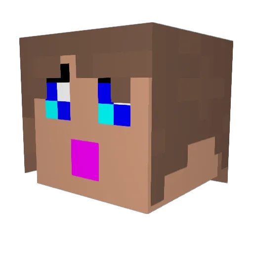 minecraft_weirdo Minecraft avatar head, 3D render