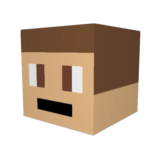 minecraftarian Minecraft avatar head, 3D render