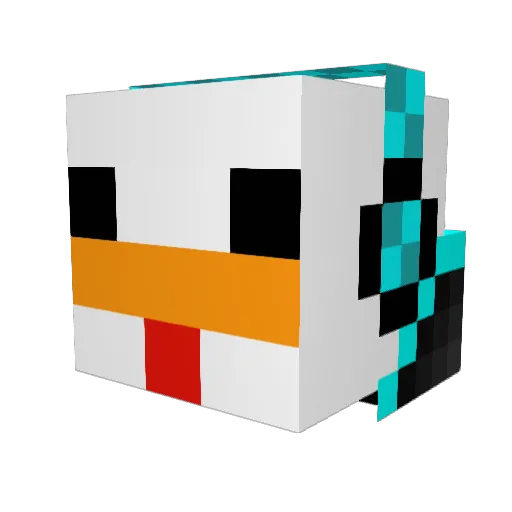 minecraftbuilds8 Minecraft avatar head, 3D render