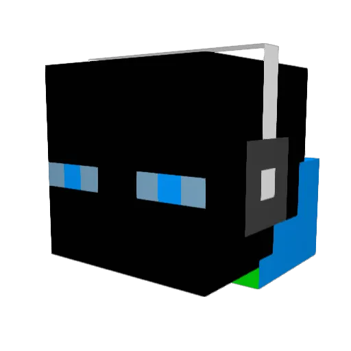 minecrafterAT Minecraft avatar head, 3D render