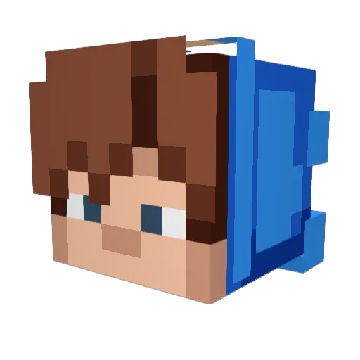 minecrafterDM Minecraft avatar head, 3D render
