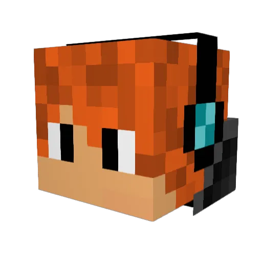 minecraftking_ Minecraft avatar head, 3D render