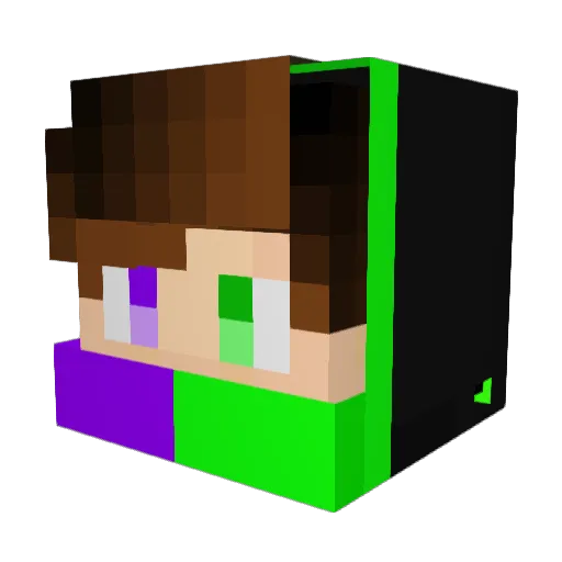 minecraftleg1 Minecraft avatar head, 3D render