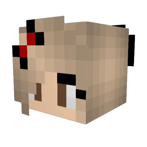 minecraftlove02 Minecraft avatar head, 3D render