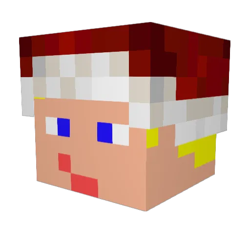 minecraftpro396 Minecraft avatar head, 3D render