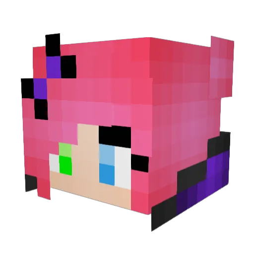 minecraftqueen58 Minecraft avatar head, 3D render