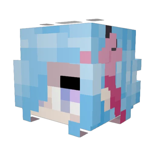 minedere Minecraft avatar head, 3D render