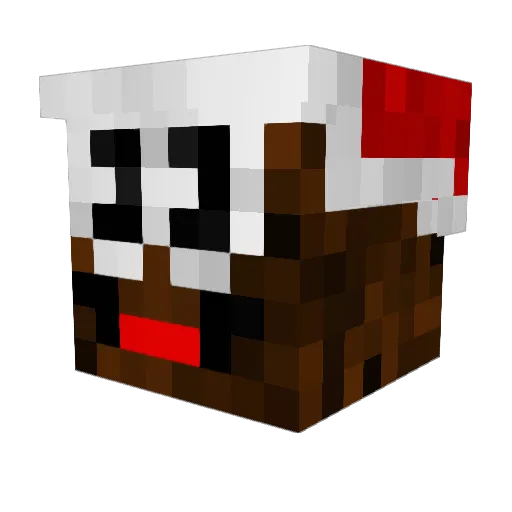 minedmc1 Minecraft avatar head, 3D render