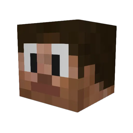 mineehen Minecraft avatar head, 3D render