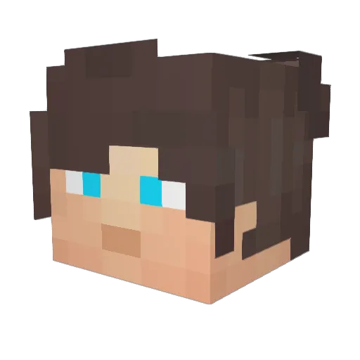 minegamerr Minecraft avatar head, 3D render