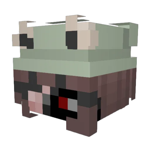 mineity Minecraft avatar head, 3D render