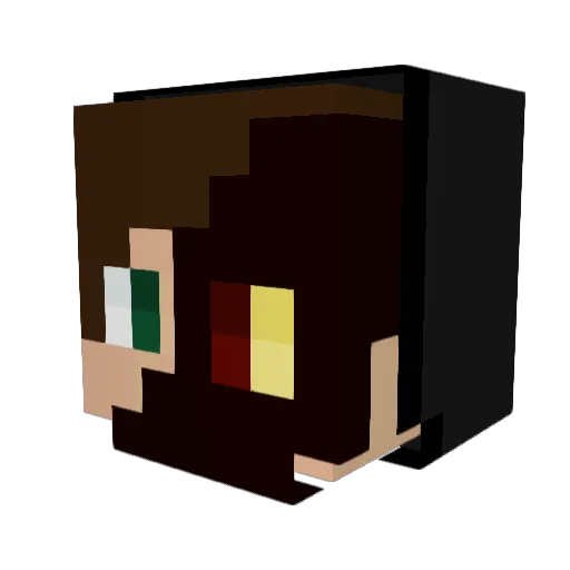 minekku Minecraft avatar head, 3D render