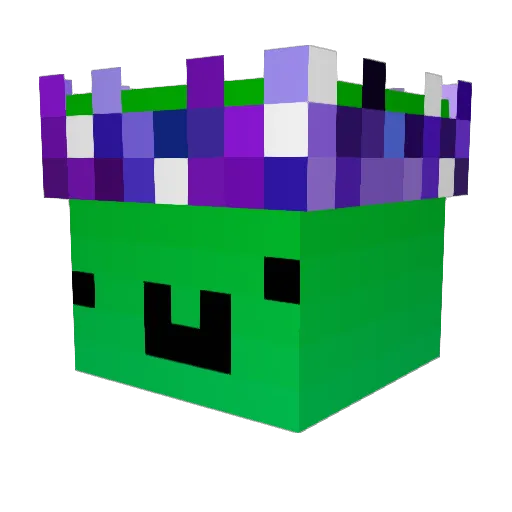 minemane Minecraft avatar head, 3D render