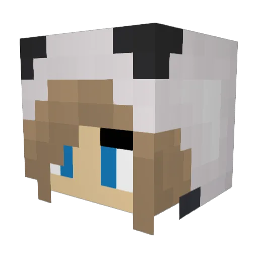 minemari Minecraft avatar head, 3D render