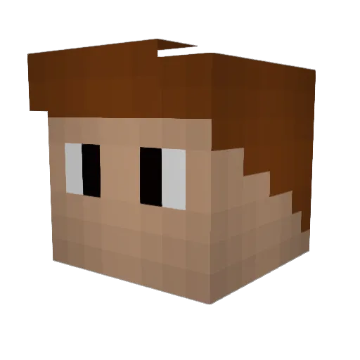 minemaxxi Minecraft avatar head, 3D render