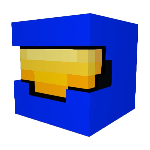 minemurf Minecraft avatar head, 3D render