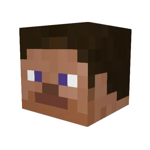 minemusen Minecraft avatar head, 3D render