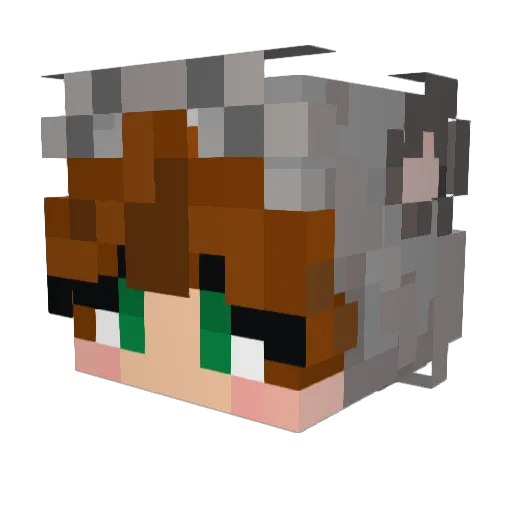 minena27 Minecraft avatar head, 3D render