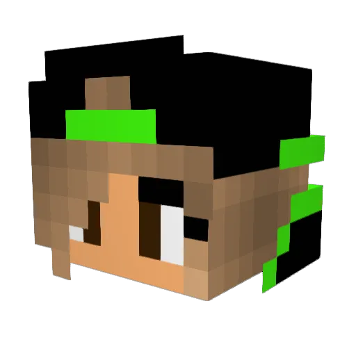 minenisa Minecraft avatar head, 3D render