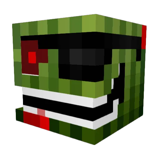 minenobe Minecraft avatar head, 3D render