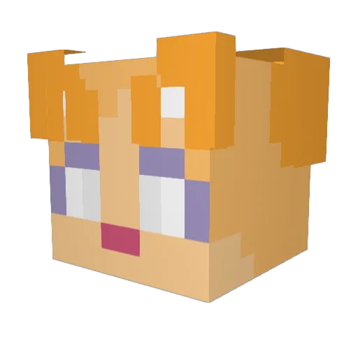 mineprop Minecraft avatar head, 3D render