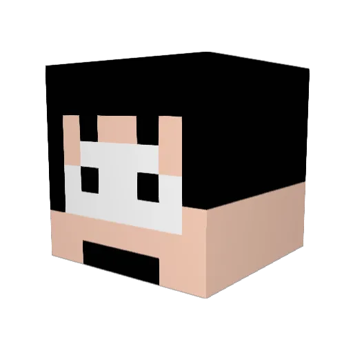 miner0518 Minecraft avatar head, 3D render