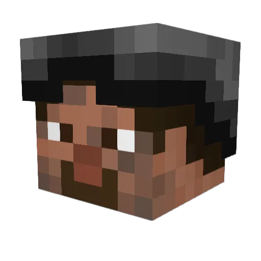 miner0602 Minecraft avatar head, 3D render
