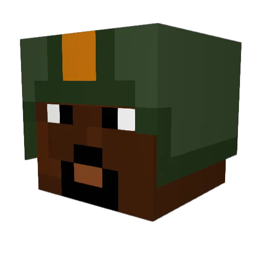 miner56 Minecraft avatar head, 3D render