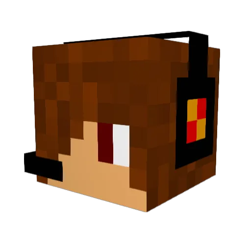 miner826 Minecraft avatar head, 3D render