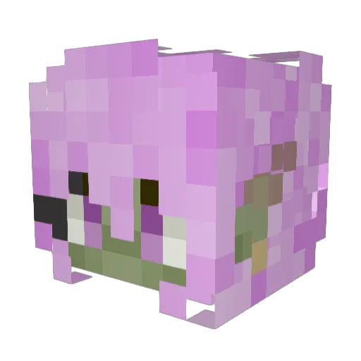 miner_bun Minecraft avatar head, 3D render