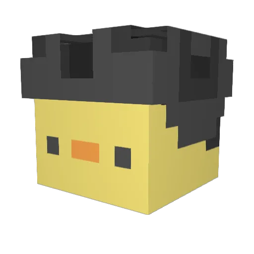 miner_company Minecraft avatar head, 3D render