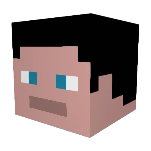 miner_rule Minecraft avatar head, 3D render