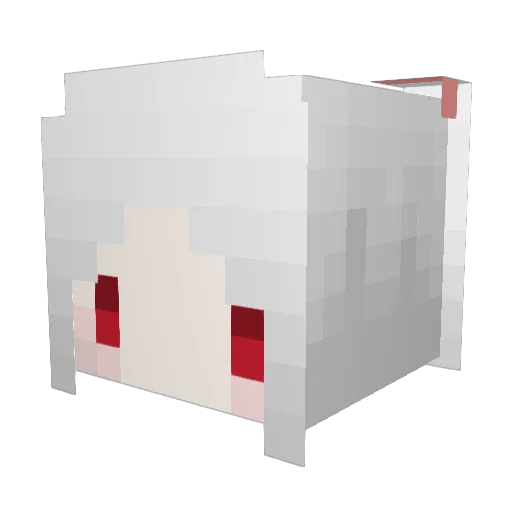 minercait Minecraft avatar head, 3D render