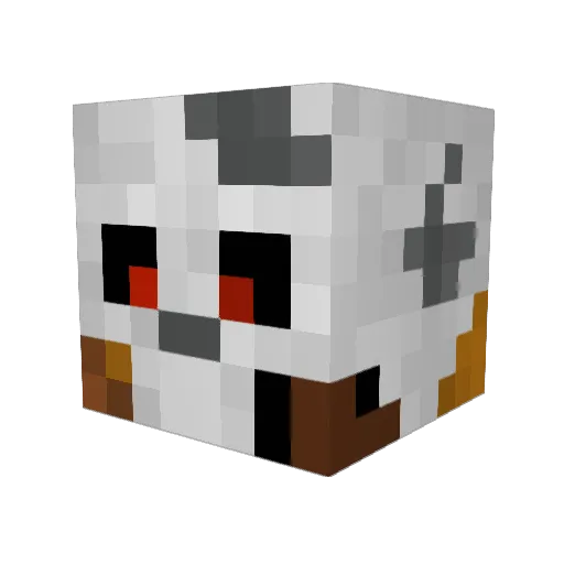 minerii Minecraft avatar head, 3D render