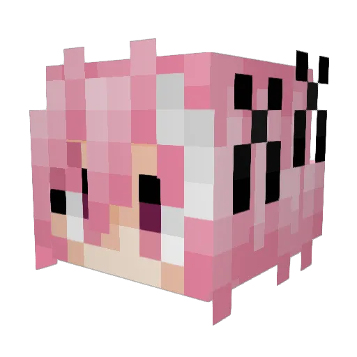 minerjh Minecraft avatar head, 3D render