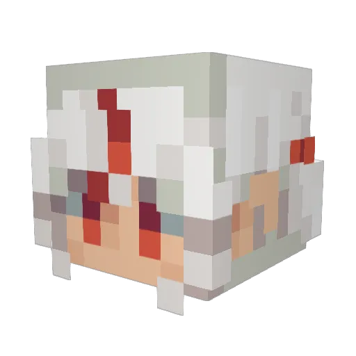 minerkey Minecraft avatar head, 3D render