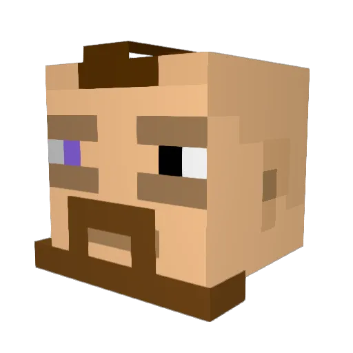 minermen345 Minecraft avatar head, 3D render