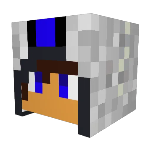 minerminers2 Minecraft avatar head, 3D render