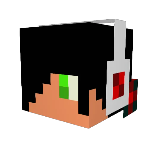 minersoc Minecraft avatar head, 3D render