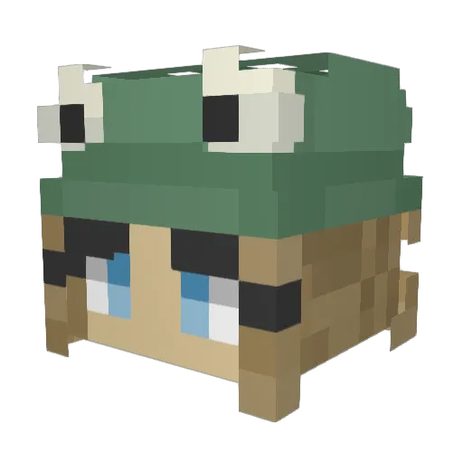 minertay123 Minecraft avatar head, 3D render